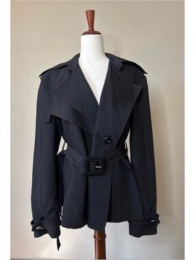 Ellery Black Belted Blazer Jacket Size 4